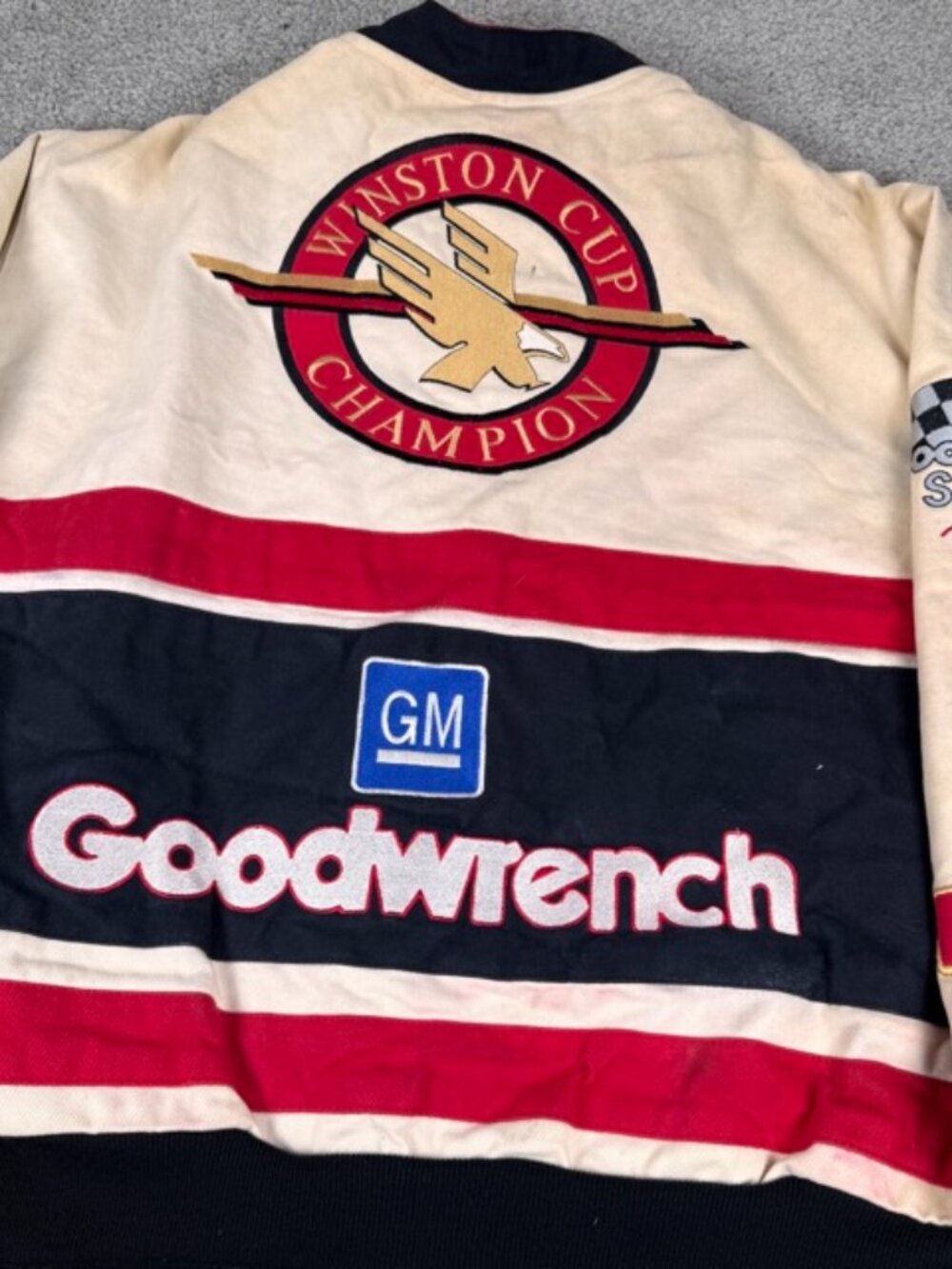 Vintage Winston Cup Champion Jacket Mens 2XL White Dale Earnhardt #3 Goodwrench